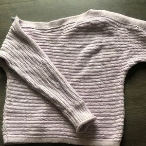 Light purple off the shoulder sweater